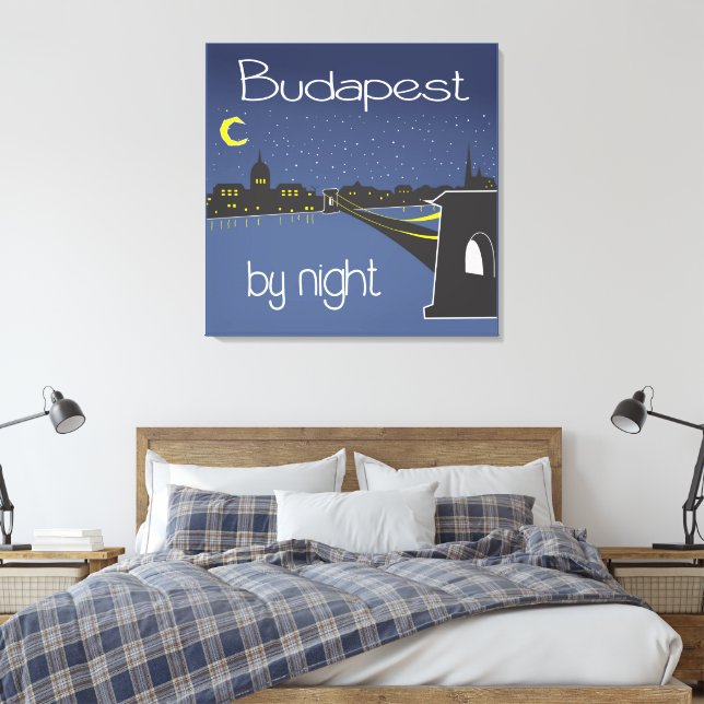 Toile Budapest la nuit, Hongrie (Insitu(Chambre))