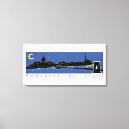 Toile Budapest la nuit, Hongrie, magyar