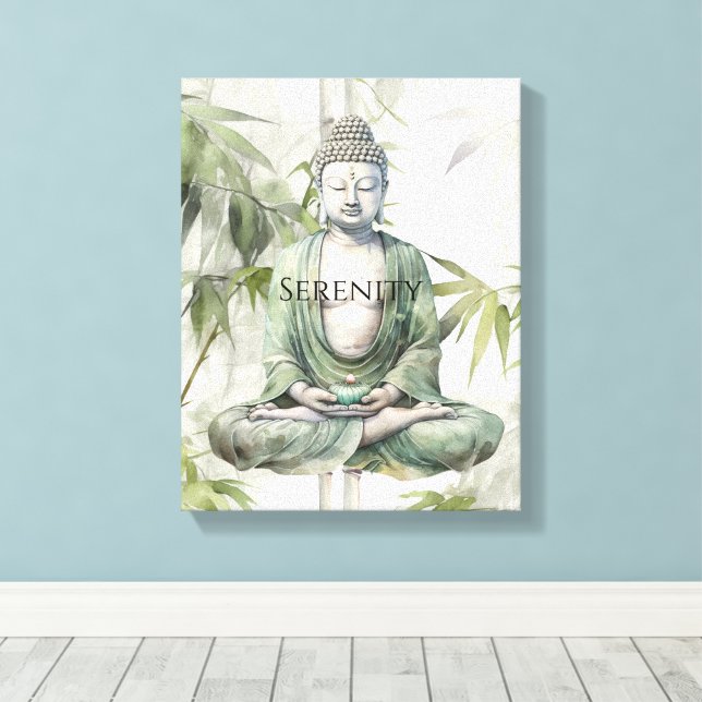 Toile Buddha Meditation Yoga Yin Yang (Insitu (Plancher de Bois))