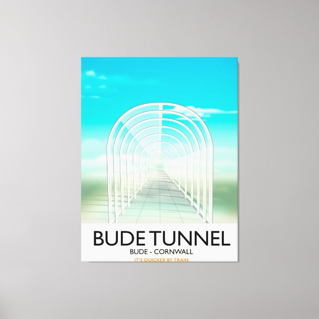 Toile Bude Tunnel, Cornouwall Parodie affiche Voyage (Recto)