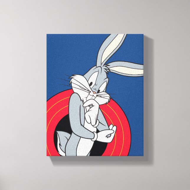 Toile BUGS BUNNY™ à travers les anneaux LOONEY TUNES™ (Recto)