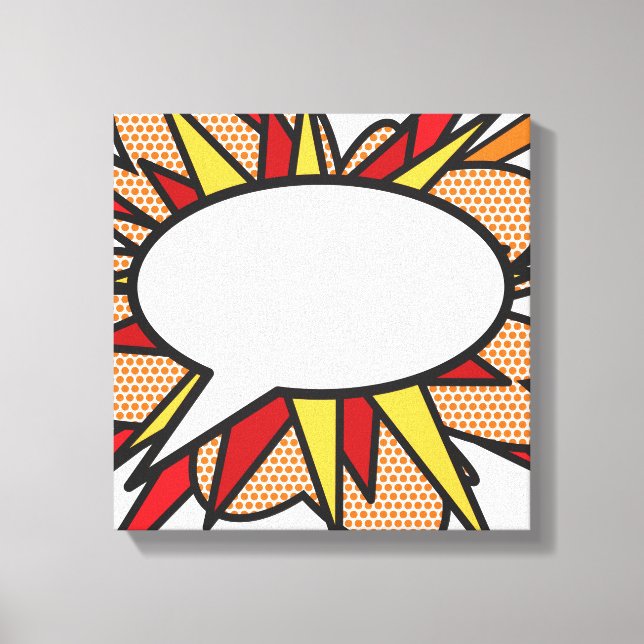 Toile Bulle de dialogue Moderne Amusant Tendance Bande d (Recto)