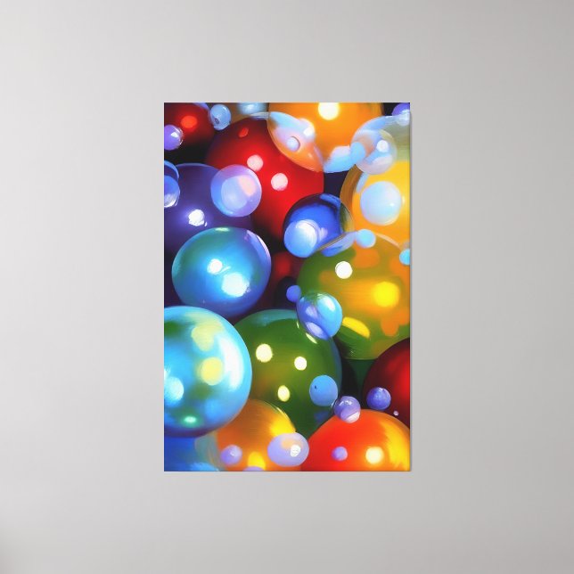 Toile Bulles colorées (Recto)