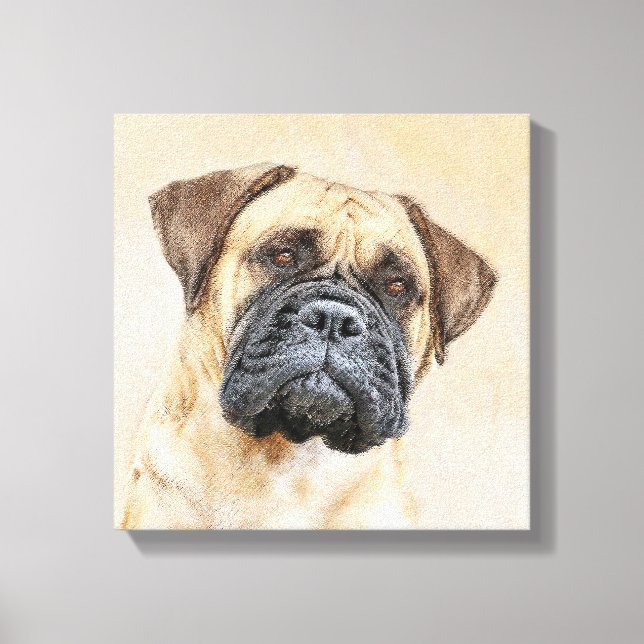 Toile Bullmastiff Peinture - Joli chien d'origine art (Recto)