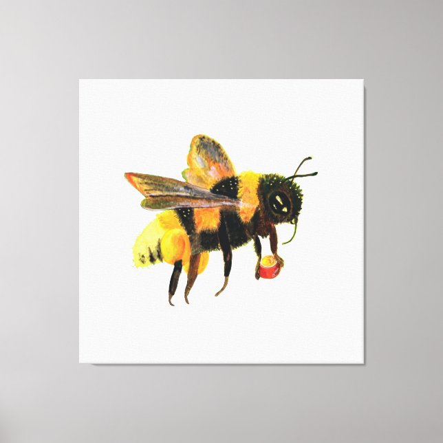 Toile Bumble Bee transportant du pollen (Recto)