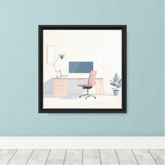 Toile Bureau à domicile minimal