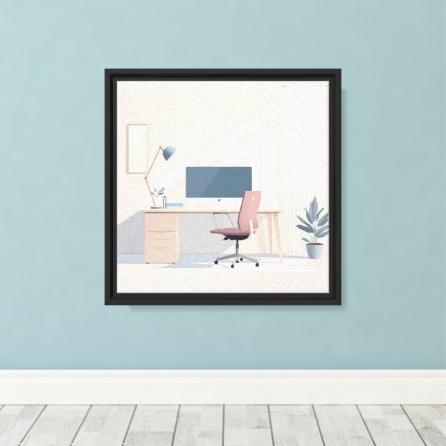 Toile Bureau à domicile minimal (Insitu (Plancher de Bois))