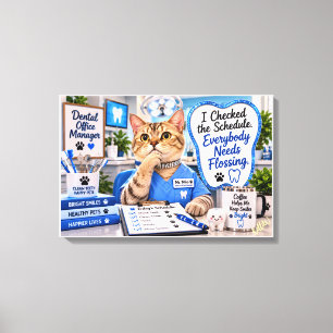 Toile Bureau de direction de cabinet dentaire pour chat