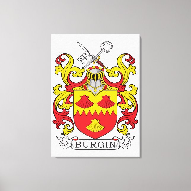 Toile Burgin Family Crest (Recto)