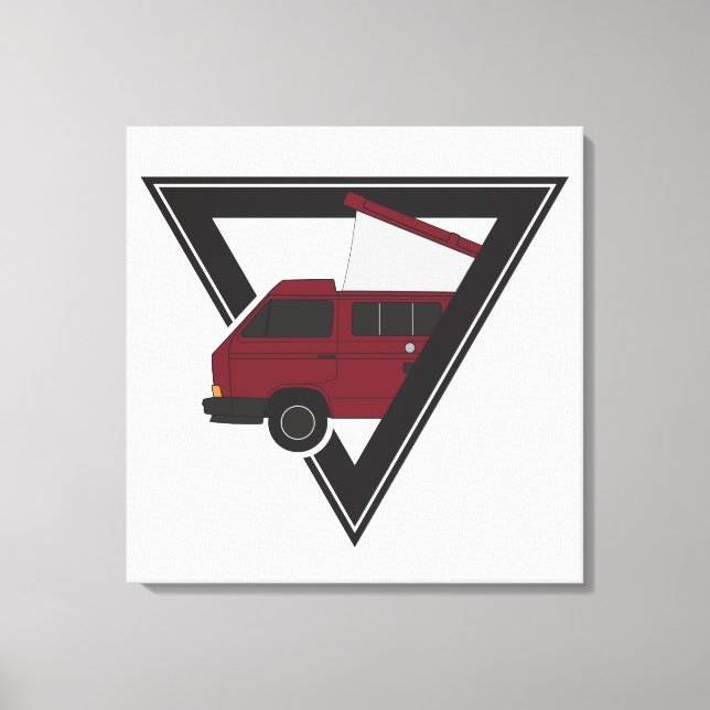 Toile bus triangle maroon (Recto)