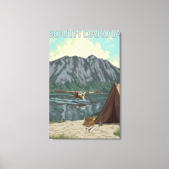 Toile Bush Plane Fishing Dakota du Sud (Recto)