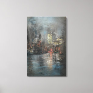 Toile Busy Harbour (par Glenn Cooper Henshaw)