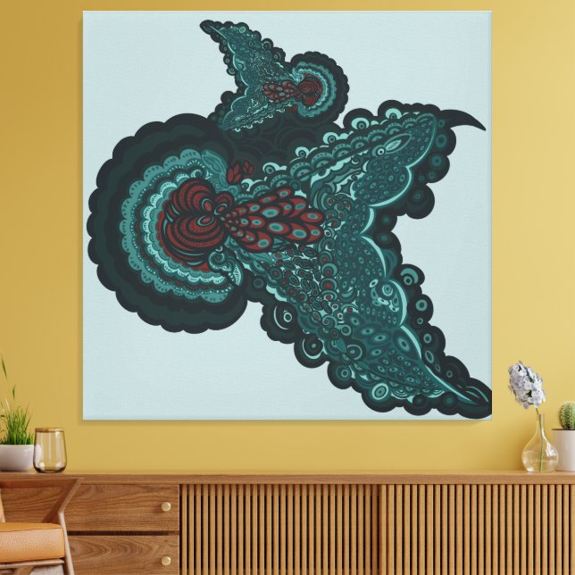 Toile Butterfly Dreams:A Fusion of Flowers and Fantasy (Insitu(Salon))