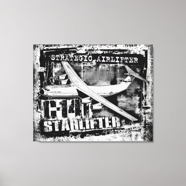 Toile C-141 Starlifter Stretched Canvas Print (Recto)