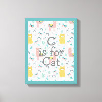 C est pour chat vert Trim Boho Cute Alapaca Nurser