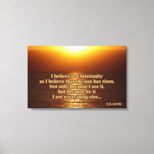 Toile C.S. Citation de christianisme de Lewis