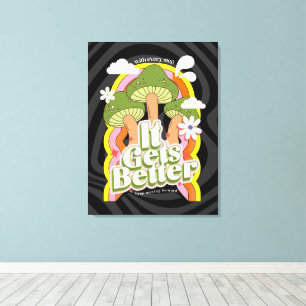 Toile Ça devient mieux Personnalisation de Good Vibes