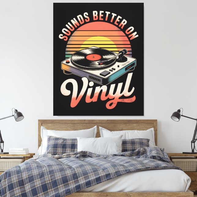 Toile Ça sonne mieux sur Vinyl (Insitu(Chambre))