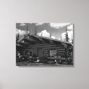 Toile Cabane en rondins alaskaine moderne de l'Alaska US