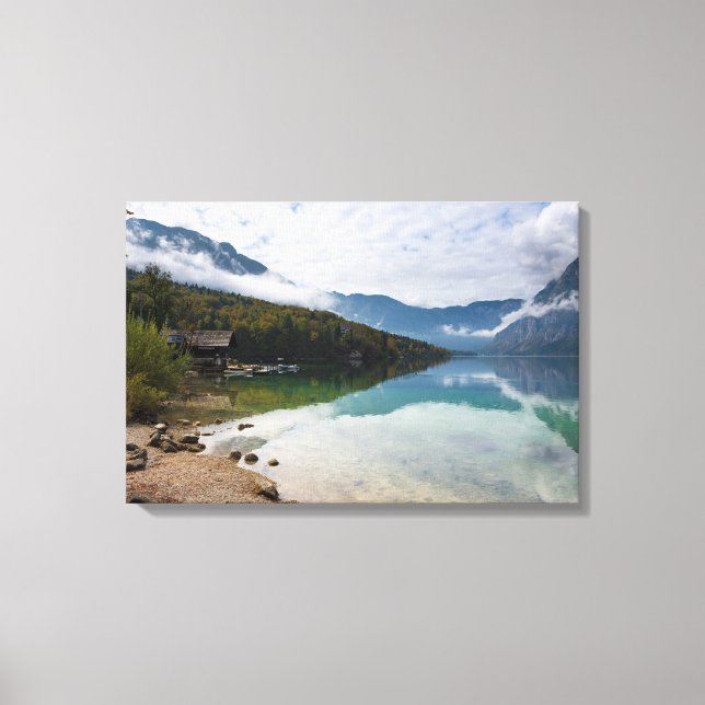 Toile Cabine le long du lac Bohinj en Slovénie (Recto)