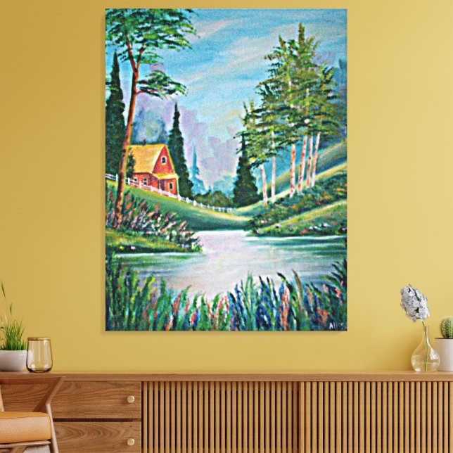 Toile Cabine par la peinture à l'huile de courant (Insitu(Salon))