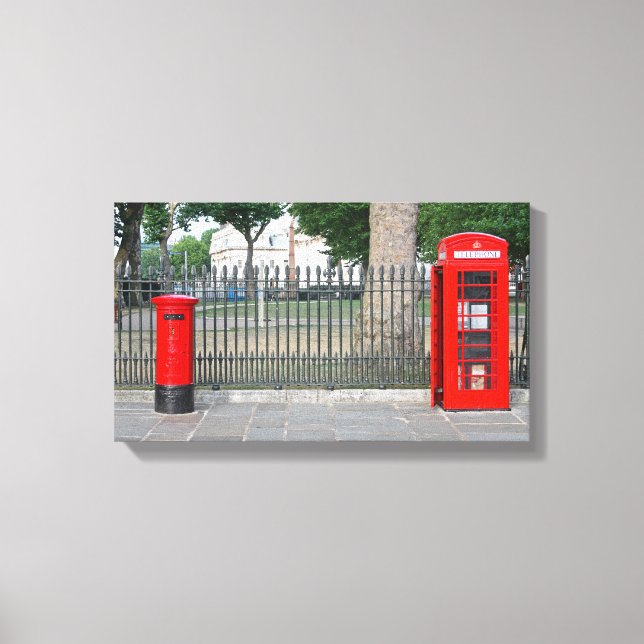 Toile Cabine téléphonique et boîte postale de Londres (Recto)