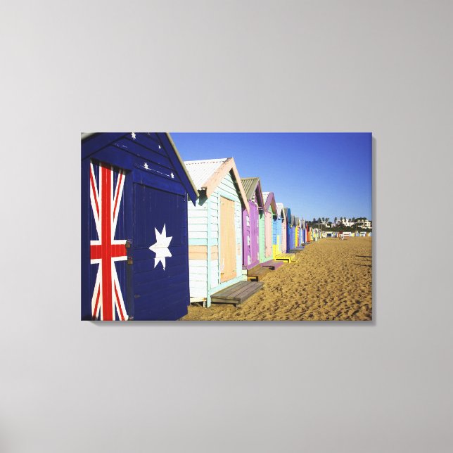 Toile Cabines de Bain, Plage de Middle Brighton, Port (Recto)