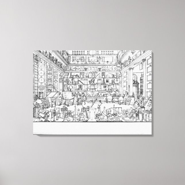 Toile Cabinet de physique, 1687 (Recto)