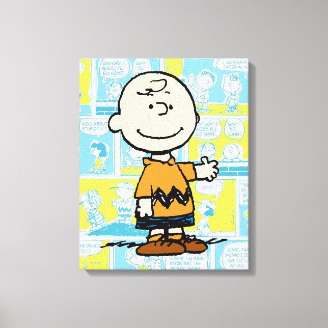 Toile cacahuètes | Charlie Brown Motif de bande dessinée (Recto)