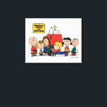Toile cacahuètes | Le bonheur est d'être l'un des gangs<br><div class="desc">Le bonheur fait en effet partie du gang des cacahuètes,  comme le montre la bande dessinée bien-aimée et ses diverses adaptations. Les personnages Peanuts,  malgré leurs défauts et leurs luttes,  trouvent de la joie dans leurs amitiés étroites et leurs expériences partagées.</div>