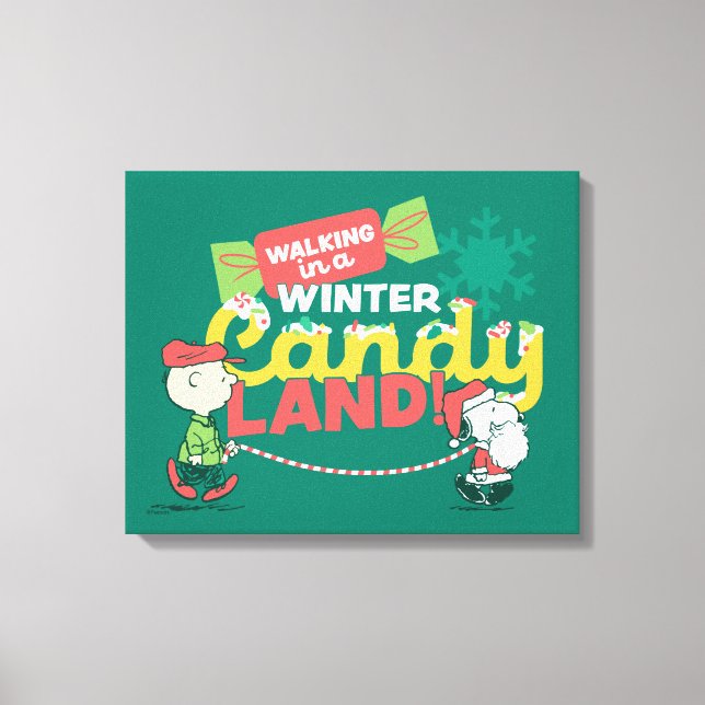 Toile cacahuètes | Marcher Dans Un Pays De Bonbons D'Hiv (Recto)