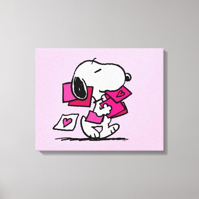 Toile cacahuètes | Saint Valentin | Snoopy Avec Valentin (Recto)