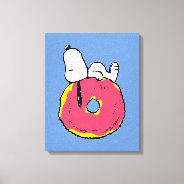 Toile cacahuètes | Snoopy Donut rose (Recto)