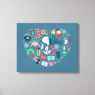 Toile cacahuètes   Snoopy Holiday Happiness Heart