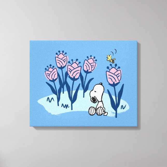 Toile cacahuètes | Snoopy & Woodstock Flower Garden (Recto)