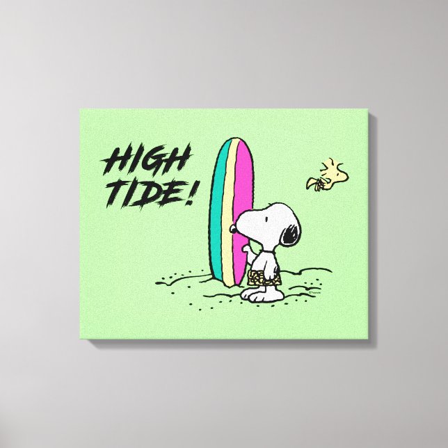 Toile cacahuètes | Snoopy & Woodstock High Tide (Recto)