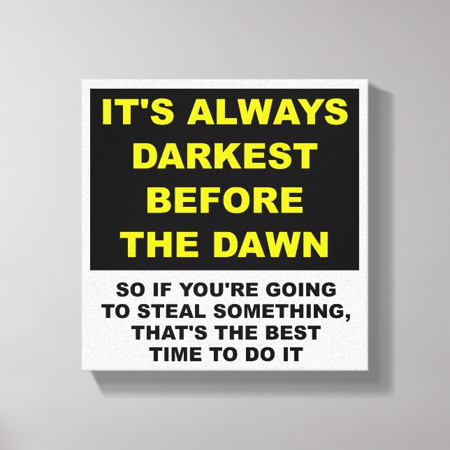 Toile Cachez les corps avant l'aube Affiche drôle (Recto)