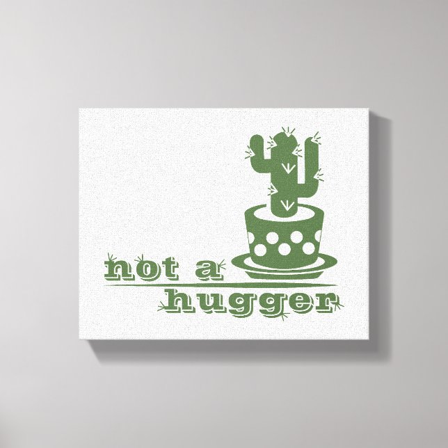 Toile Cactus Pas un gros cactus drôle dire (Recto)