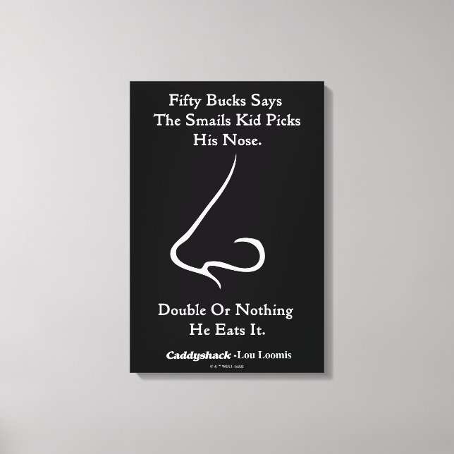 Toile Caddyshack | Cinquante Bucks dit (Recto)