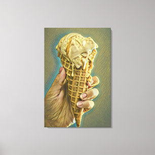 Toile Cadeau amoureux de crème glacée