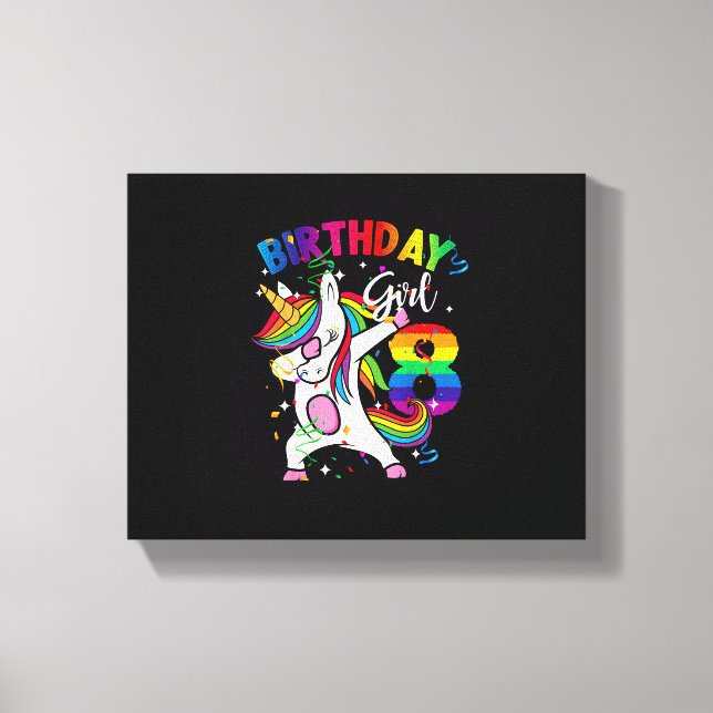 Toile Cadeau de 8e anniversaire pour enfant de 8 ans Lic (Recto)