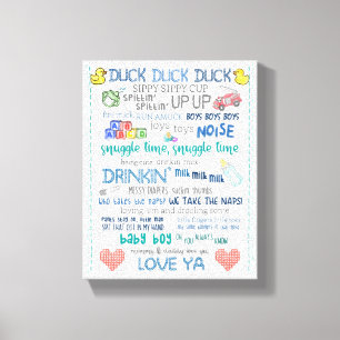 Toile Cadeau de bébé d'art de pépinière drôle de parodie