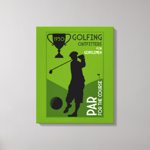 Toile Cadeau de golf Vintage