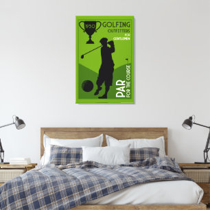 Toile Cadeau de golf Vintage
