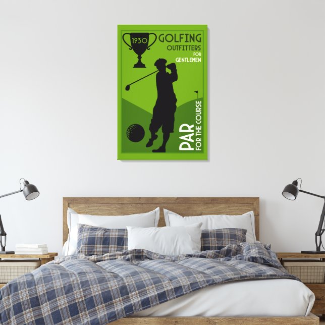 Toile Cadeau de golf Vintage (Insitu(Chambre))