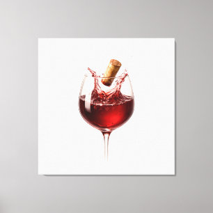 Toile Cadeau de mariage élégant Wine Splash Amour débouc