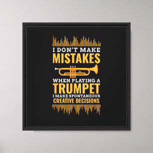 Toile Cadeau de trompettiste joueur de groupe musicien d
