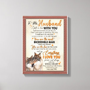 Toile Cadeau du mari Lettre À Mon Mari De La Femme