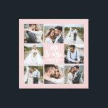 Toile Cadeau famille mariage multiphoto monogramme<br><div class="desc">Cadeau de famille mariage monogramme multi photo. Mariage idéal,  nouvelle maison,  anniversaire,  anniversaire ou cadeau de Noël. Une façon amusante de montrer toutes vos belles photos.</div>