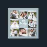 Toile Cadeau famille mariage multiphoto monogramme<br><div class="desc">Cadeau de famille mariage monogramme multi photo. Mariage idéal,  nouvelle maison,  anniversaire,  anniversaire ou cadeau de Noël. Une façon amusante de montrer toutes vos belles photos.</div>